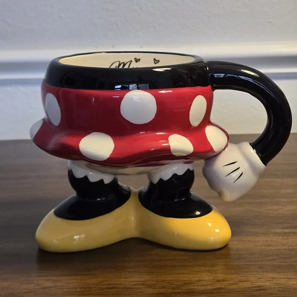 DISNEY PARKS Mickey and Minnie Mouse HALF BODY MUGS Authentic Original Set (2) - Picture 9 of 15